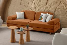 Sofa-lova Aries, plytų raudonos spalvos