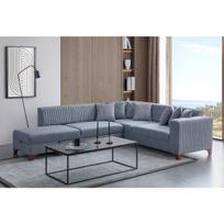 Kampinė sofa-lova West, pilka