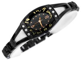 Damski laikrodis Extreim Ext-y006a-1a su juodu ciferblatu ir rožinio aukso detalėmis