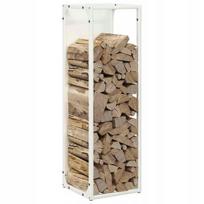 Baltas stovas malkoms 25x25x80 cm