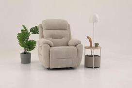 Fotelis-reglaineris Comfort Manuel, kreminės spalvos