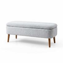 Pufas Oslo Linen, šviesiai pilkas