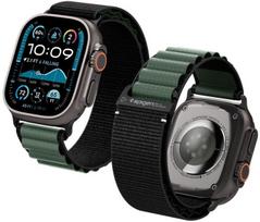 Spigen WBF1 apyrankė Apple Watch 6/7/8/9/10/SE/Ultra 1/2 44/45/46/49 mm Juoda/žalia