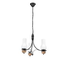 Brilagi - LED liustra su grandine COTTAGE 3xE14/40W/230V ąžuolas/juoda/balta