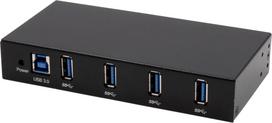 EXSYS EX-11234HMS-2 4 Port USB 3.2 Gen 1 HUB, Din-Rail Kit und Wand VIA VL817_Q7S Chipsatz (EX-11234HMS-2)