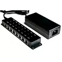 8Port PoE injektorius su 48V impulsiniu maitinimo šaltiniu