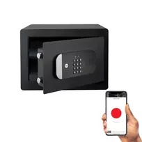 Baldinis seifas YALE  (aukštis 25cm,plotis 35cm) su elektrine spyna. Yra galimybė atrakinti telefonu ir gauti pranešimus apie atidarymą