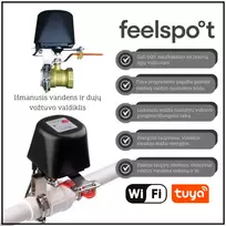 Išmanusis vandens ir dujų vožtuvo valdiklis Feelspot FS-VC01 WiFi