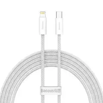 Kabelis USB C - Lightning BASEUS CALD000102 (2.0m, 20W, baltas, pintas)