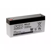 Akumuliatorius (AGM) SSB SB (3.4Ah, 6V, F1, VRLA)