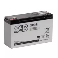 Akumuliatorius (AGM) SSB SB (12Ah, 6V, F1, VRLA)