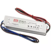 Impulsinis maitinimo šaltinis LED 12V 60W 5A IP67, Mean well, LPV-60-12