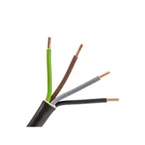 Lietkabelis CYKY 4x6 mm2 juodas jėgos kabelis (500 m, monolitinis, 450/750V)