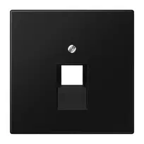 Kompiuterinio lizdo apdaila JUNG LS969-1UASWM (juoda, matinė, 1xRJ45)
