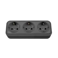 Trivietis virštinkinis kištukinis lizdas su įžeminimu Vilma SL+250 RP16-031 SL+ V (antracitas)