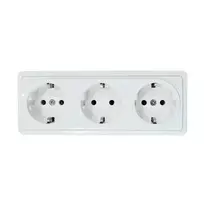 Trivietis virštinkinis kištukinis lizdas su įžeminimu Vilma SL+250 RP16-031 SL+ V (white)