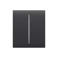 CenterButton (2-gang) Graphite, Ajax