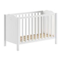 Baltos spalvos iš pušies masyvo vaikiška lovelė 60x120 cm Amori – Vipack