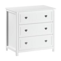 Baltos spalvos vaikiška šoninė spintelė 90x89x57 cm Amori – Vipack