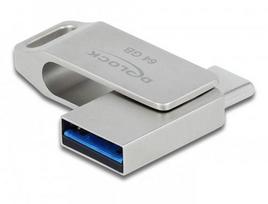 Delock USB 3.2 Gen 1 USB-C + Type-A Memory Stick 64GB - Metal