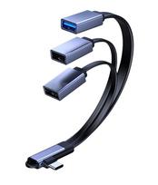 MicroConnect USB-C Angled splitter cable  to USB2.0 + USB2.0 + USB3.0