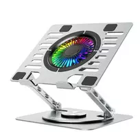 Wozinsky WDCX-X16-AS CoolBase RGB 360° cooling stand for laptop and tablet - silver