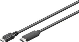 Goobay 67895 USB cable USB 2.0 0.2 m Micro-USB B USB C 0.48Gbit/s Black