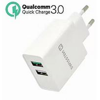 Swissten Travel Charger Qualcomm 3.0 Quick Charge + Smart IC with 2x USB 30W Power SW-TCH-Q-30W