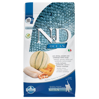 N&D OCEAN - CAT Dry Cod Shrimp Pumpkin&Cantaloupe KITTEN 1,5 kg