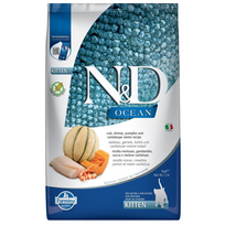 N&D OCEAN - CAT Dry Cod Shrimp Pumpkin&Cantaloupe KITTEN 5 kg