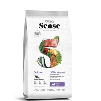 Dibaq Sense begrūdis maistas šunims su lašiša mini granulėmis 2KG