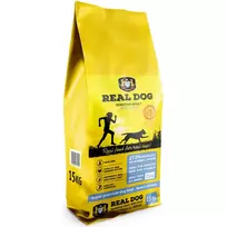 Real Dog Sensitive Sausas suaugusių šunų maistsa su antiena ir daržovėmis 15kg