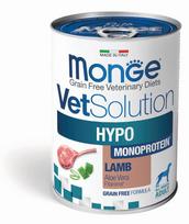 Monge VetSolution Dog Wet HYPO Monoprotein Konservuotas vieno baltymo maistas šunims (ėriena) 400g