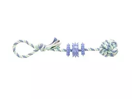 Gimdog Cotton Dent Plus Rope W/Tpr 39cm žaislas šuniui