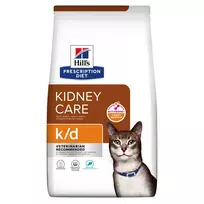 Hill’s Prescription Diet Feline k/d tuna Sausas maistas katėms inkstų funkcijai palaikyti, esant inkstų funkcijos nepakankamumui Su tunu 3 kg