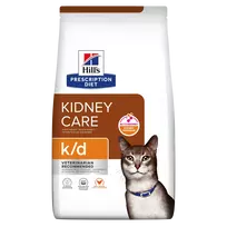 Hill’s Prescription Diet Feline k/d Sausas maistas katėms inkstų funkcijai palaikyti, esant inkstų funkcijos nepakankamumui 1,5kg