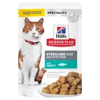 Hill's Science Plan Sterilised Cat Young Adult Konservuotas jaunoms suaugusioms katėms su upėtakiu 12x85g