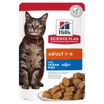 Hill's Science Plan Adult Ocean Fish Konservuotas maistas katėms su žuvimi 12x85g