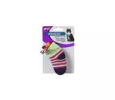 Žaislas katei kojinė katžole ir varpeliu 11cm
