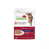 Natural Trainer Cat Adult Salmon konservai katėms su lašiša 85g 12vnt