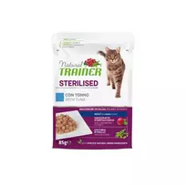 Natural Trainer Cat Sterilised Tuna konservai katėms su tunu 85g 12vnt