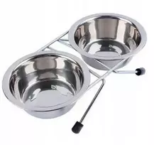 VADIGRAN metaliniai dubenėliai su stovu 2x350ml