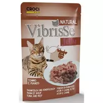 VIBRISSE kons. katėms tunas su jautiena želatinoje 70g 18vnt