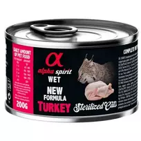 Alpha Spirit  WET konservas sterilizuotoms katėms su kalakutiena 200g 6vnt