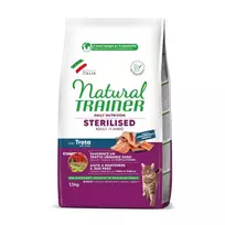 NATURAL TRAINER Cat adult Sterilised TROUT su upėtakiu 1.5kg