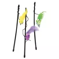 CROCI Color Mouse lazdelė katėms su pele 45cm 3vnt
