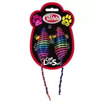 PET NOVA žaislas katėms spalvotos palytės 2x7cm