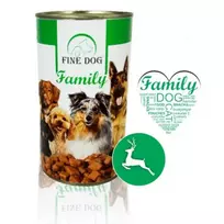FINE DOG konservas šunims su žvėriena 1240g