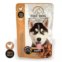FINE DOG konservas šuniukams su vištiena 100g 22vnt