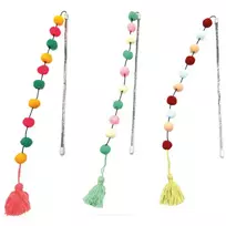 CROCI Pompom kačių lazdelė su kamuoliukais 35cm